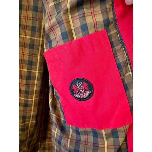 Pendleton Red Hooded Raincoat Anorak NWOT Women Sz XL Plaid Lining Full Zip $259 - Picture 9 of 11